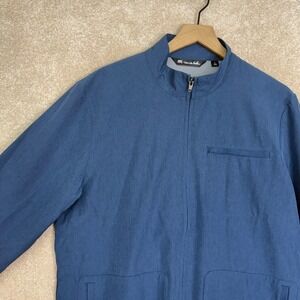 TRAVIS MATHEW Golf‎ Jacket Size Large Blue Storm Chaser Golfing Performance